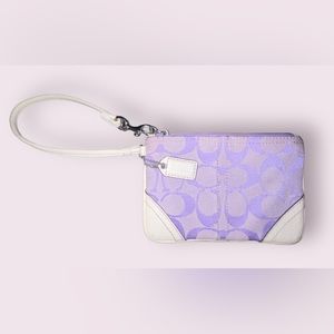 Purple Coach Wristlet